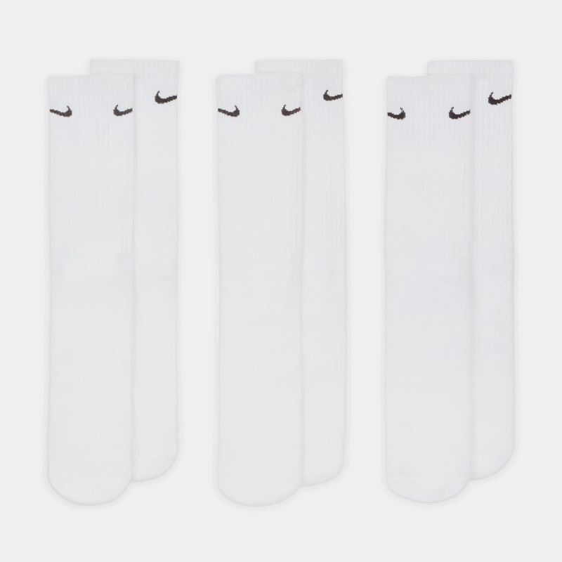 3 Pack Everyday Crew Mens Socks (White)