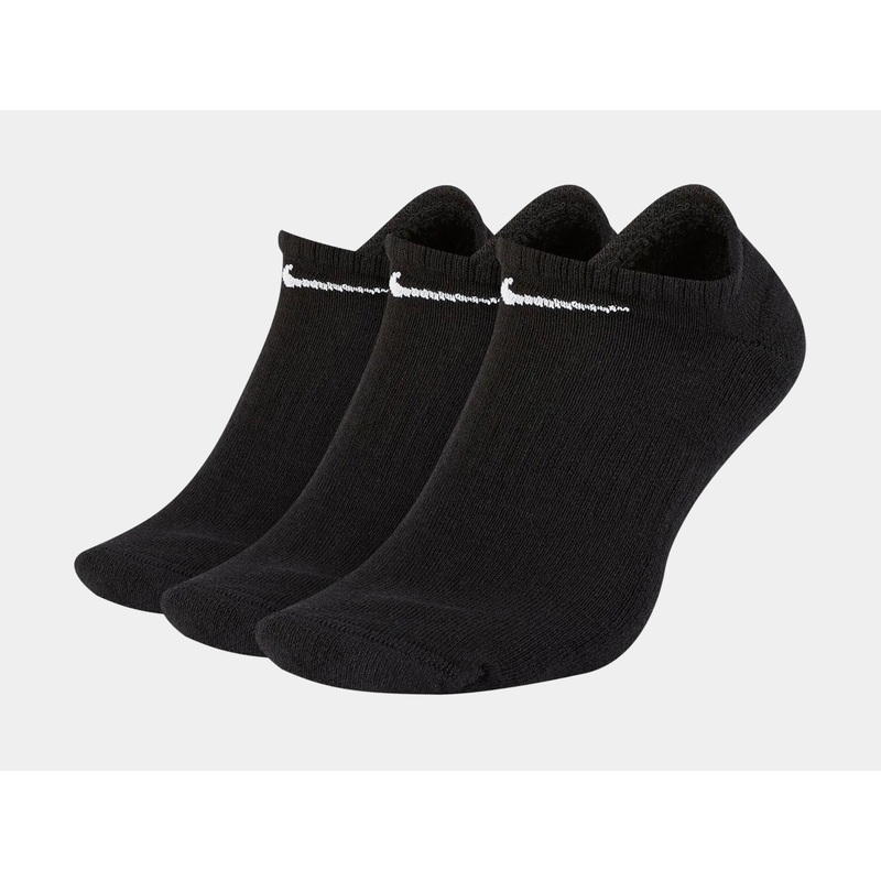 3 Pack Everyday No Show Mens Socks (Black)