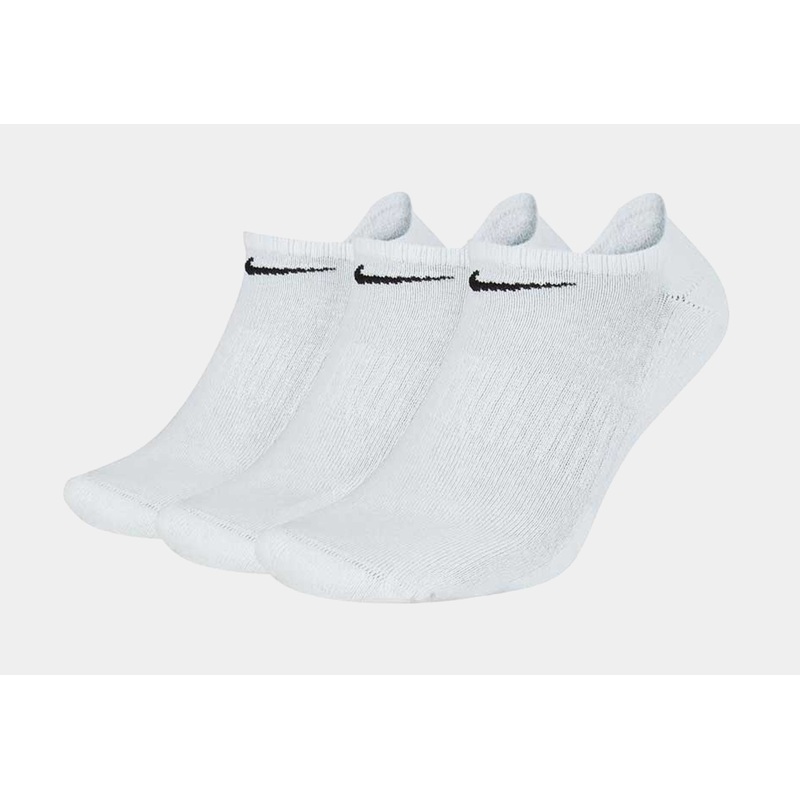 3pk Everyday No Show Mens Socks (White)