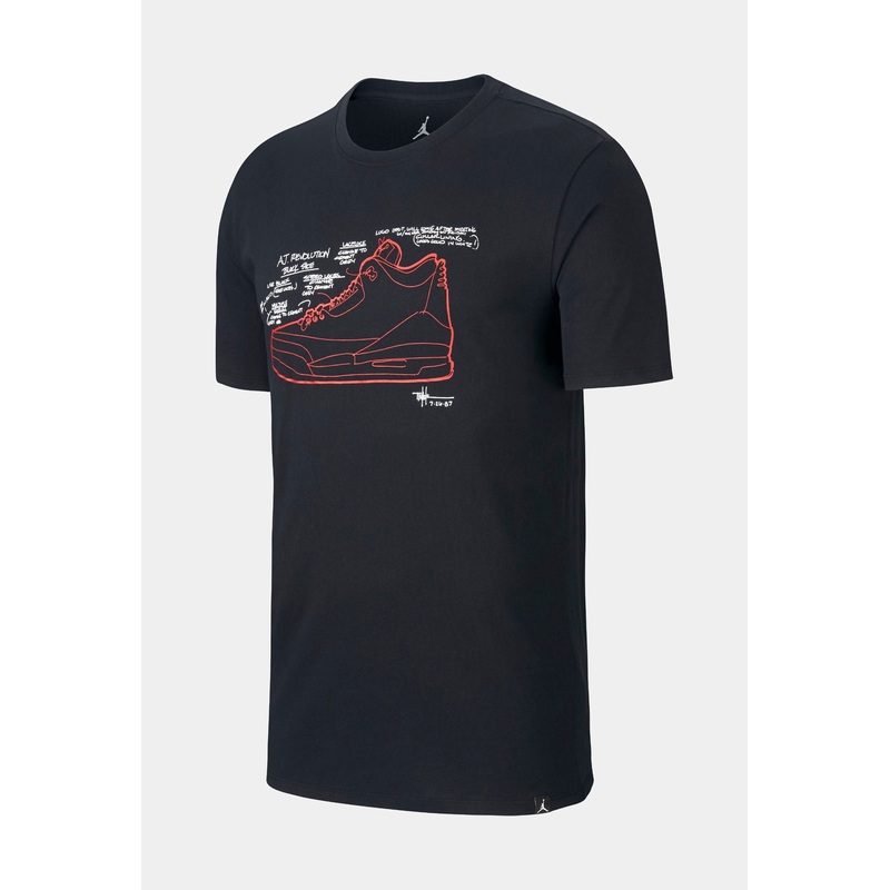 Air Jordan Retro 3 Mens T-Shirt (Black)