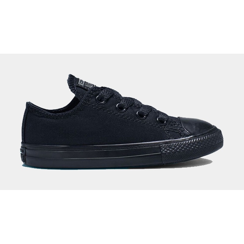 Chuck Taylor All Star Low Monochrome Canvas Infant Toddler Lifestyle Shoes (Black)