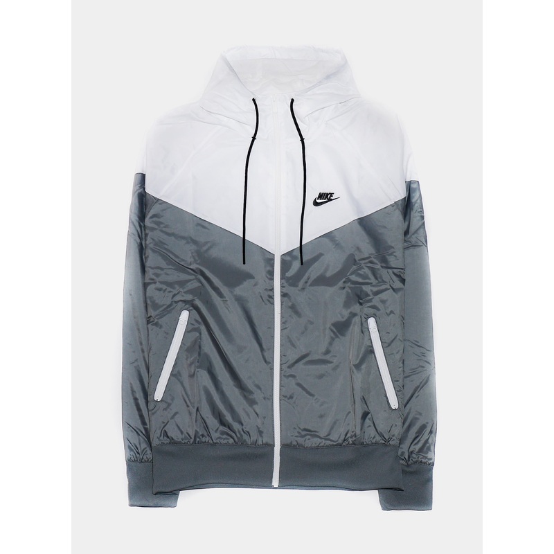 Full Zip Windrunner Jacket Mens Jacket (White/Grey)