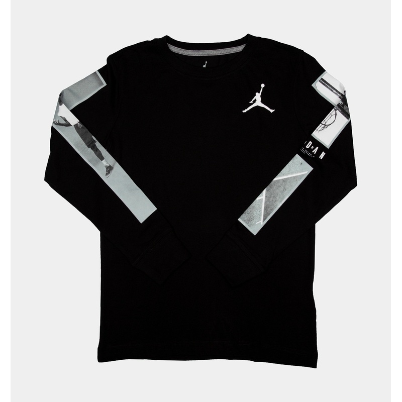 Legacy Long Sleeve Tee Grade School T-Shirt (Black)
