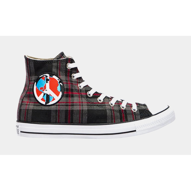 Plaid Chuck Taylor All Star Mens Lifestyle Shoes (Black/Grey/Red)