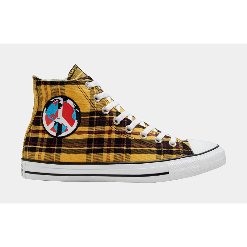 Plaid Chuck Taylor All Star Mens Lifestyle Shoes (Yellow/Black)