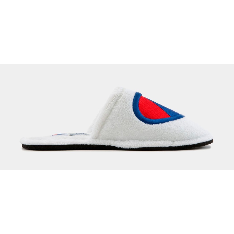 Sleepover Slipper Mens Sandals (White/Blue)
