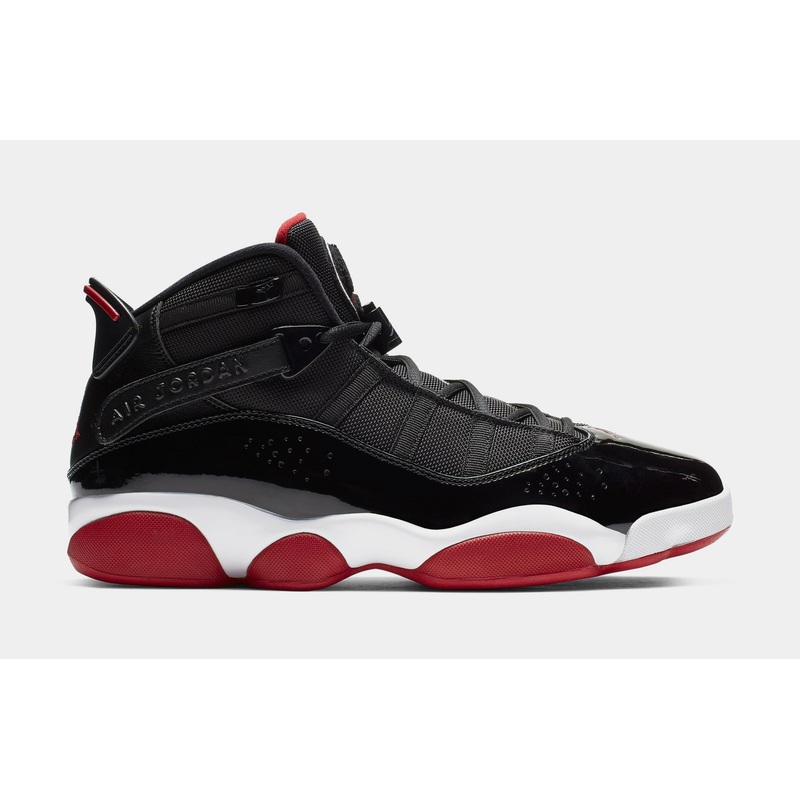 6 Rings Bred Mens Basketball Shoes (Black/Varsity Red/White)