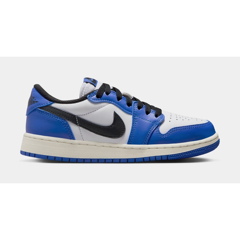 Air Jordan 1 Low Game Royal Grade School Lifestyle Shoes (White/Game Royal/Sail/Black)