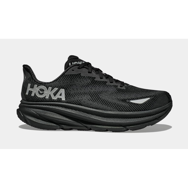 Clifton 9 GTX Mens Runnning Shoes (Black/Black) Free Shipping