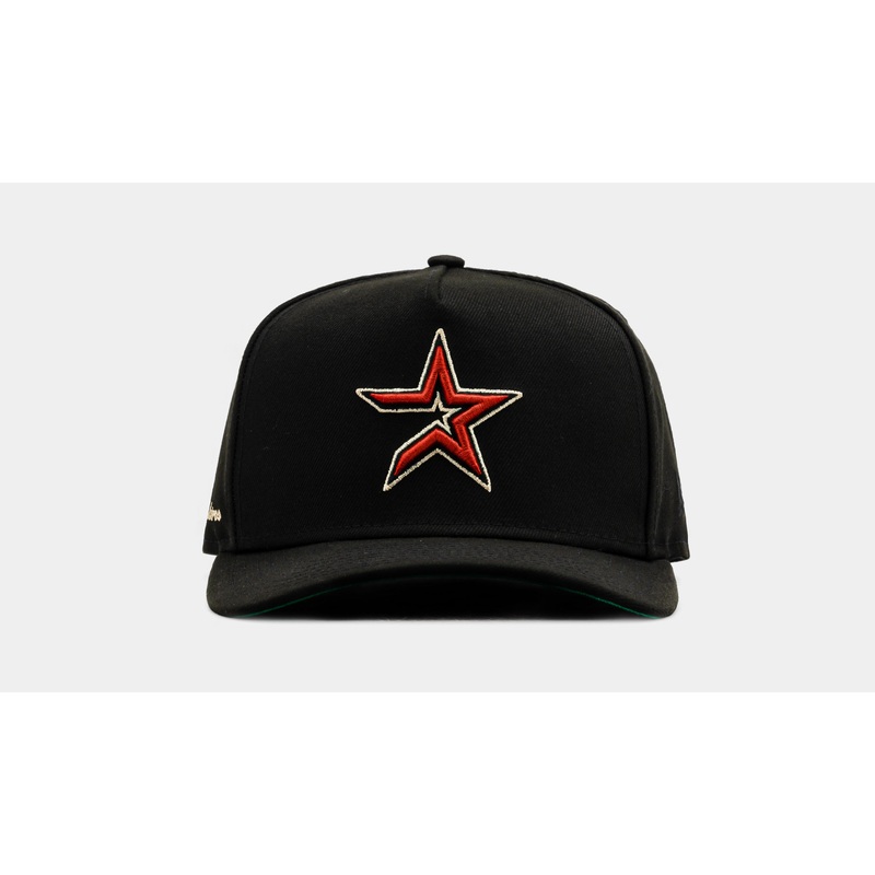 Exclusive Houston Astros Side Script 950AF Snapback Mens Hat (Black/Orange)