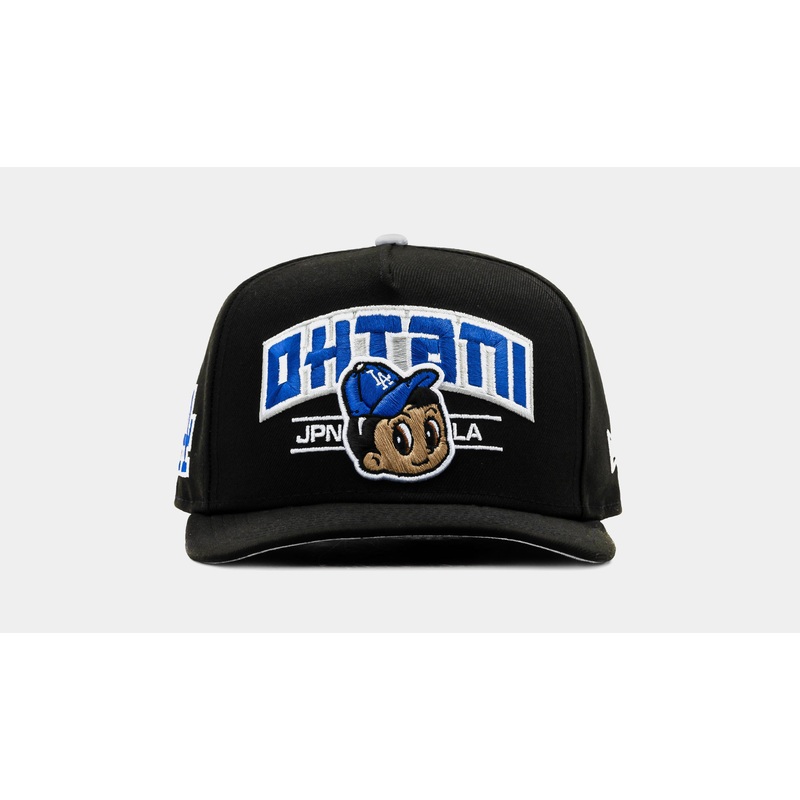 Exclusive Los Angeles Dodgers Ohtani Patch 950AF Snapback Mens Hat (Black/Blue)