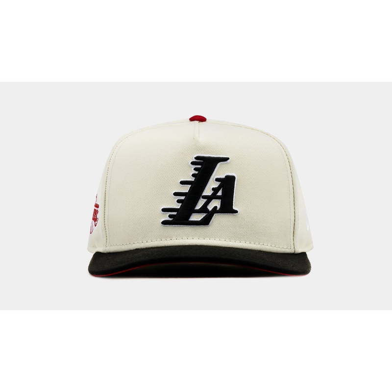Exclusive Los Angeles Lakers 950AF Snapback Mens Hat (Beige/Black)