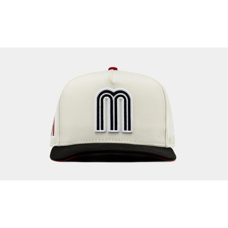 Exclusive Mexico 950AF Snapback Mens Hat (Beige/Black)