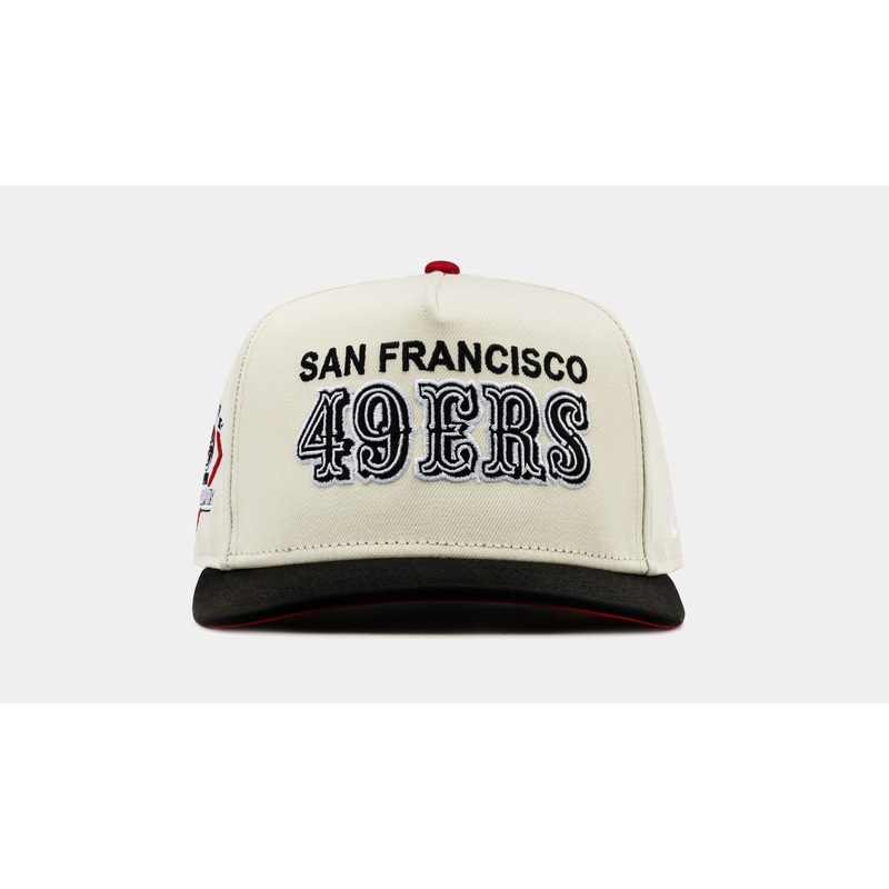 Exclusive San Francisco 49ers World Champions 950AF Snapback Mens Hat (Beige/Black)