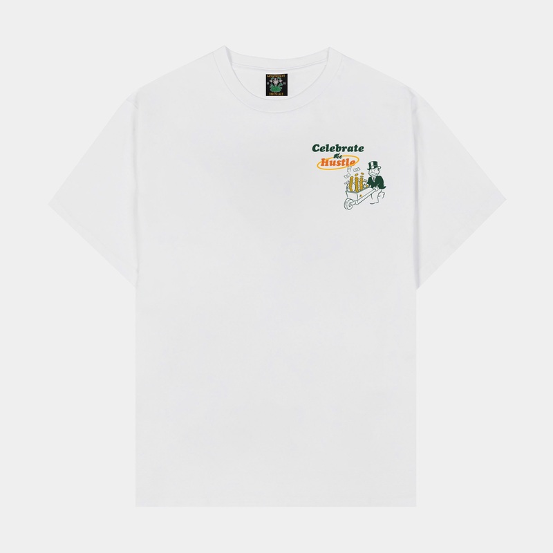 SP x Monopoly Celebrate The Hustle Mens Short Sleeve Shirt (White/Green)