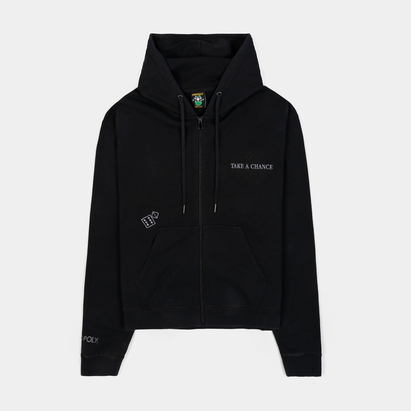 SP x Monopoly Diamonds Zip Up Mens Hoodie (Black)