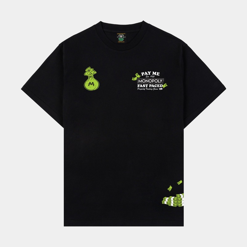 SP x Monopoly Fast Paced Mens Short Sleeve Shirt (Black/Green)
