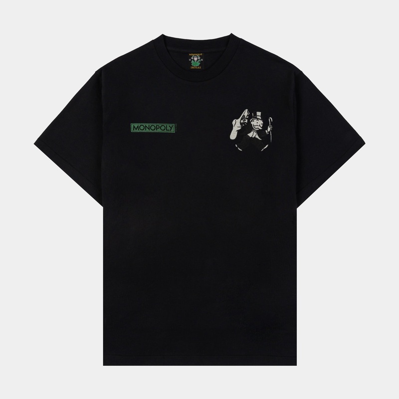 SP x Monopoly Make Money Not Friends Mens Short Sleeve Shirt (Black/Green)