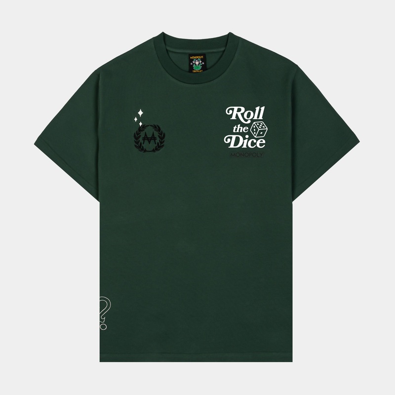SP x Monopoly Roll The Dice Mens Short Sleeve Shirt (Green/White)