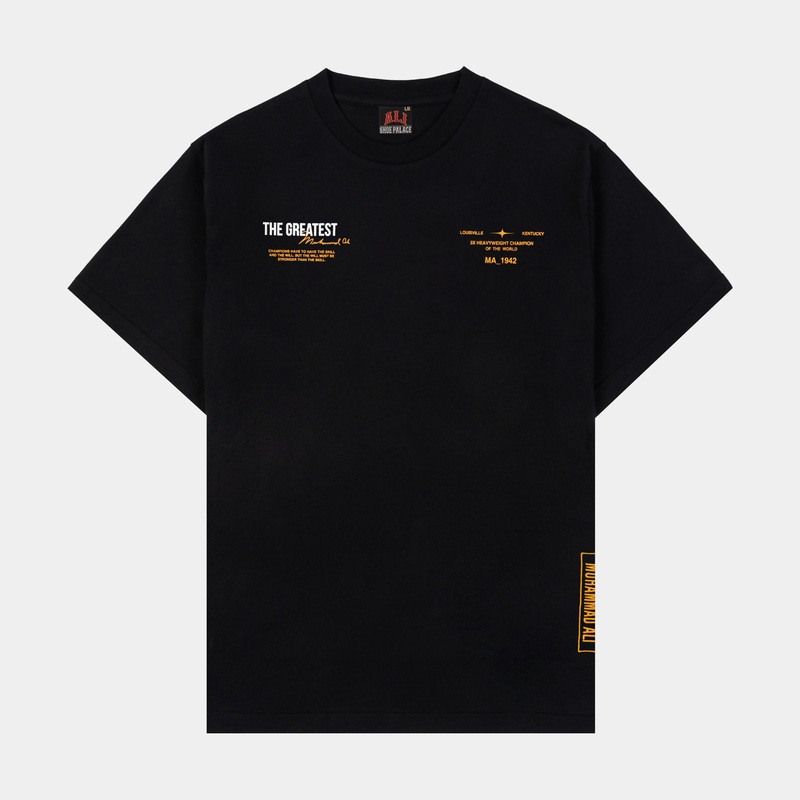 SP x Muhammad Ali People Mens Short Sleeve Shirt (Black/Yellow)