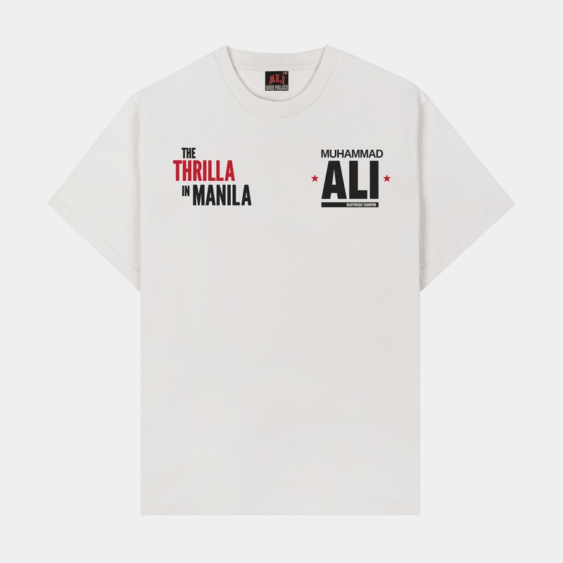 SP x Muhammad Ali Thrilla In Manila Mens Short Sleeve Shirt (White/Red)