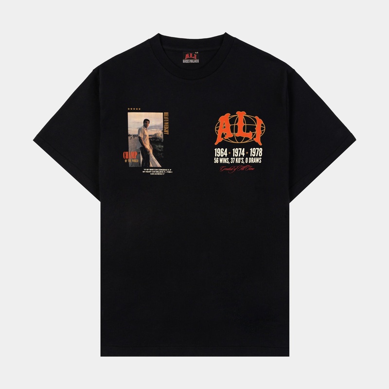 SP x Muhammad Ali Tour Mens Short Sleeve Shirt (Black/Yellow)