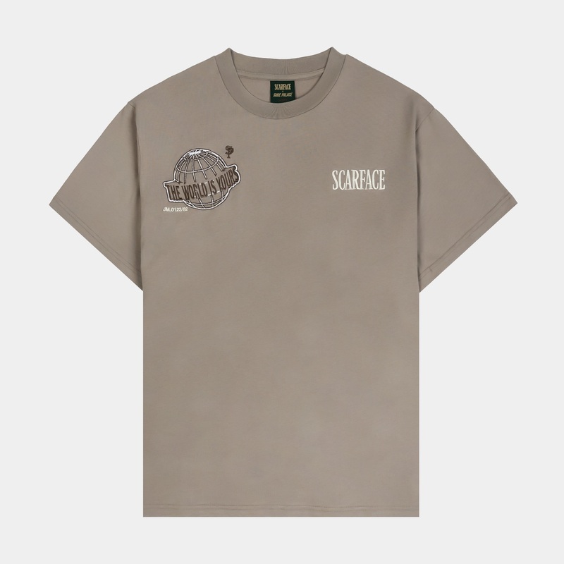 SP x Scarface In The Office Mens Short Sleeve Shirt (Taupe)