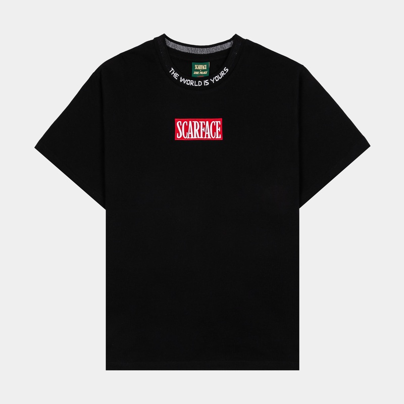 SP x Scarface Money First Mens Short Sleeve Shirt (Black/Red)