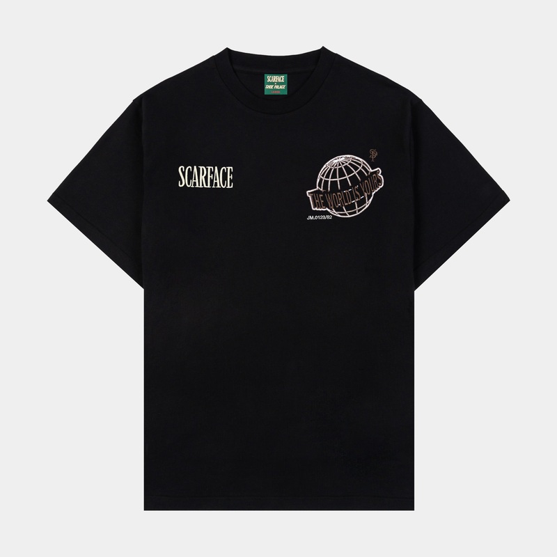 SP x Scarface Money Mens Short Sleeve Shirt (Black/Brown)