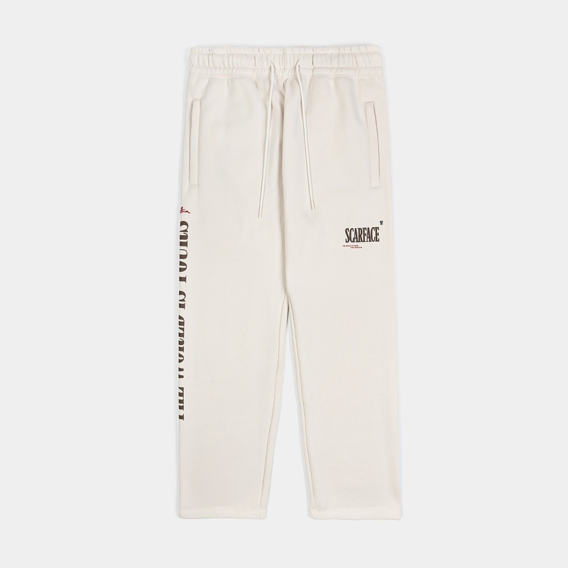 SP x Scarface Power Joggers Mens Pants (Beige/Red)