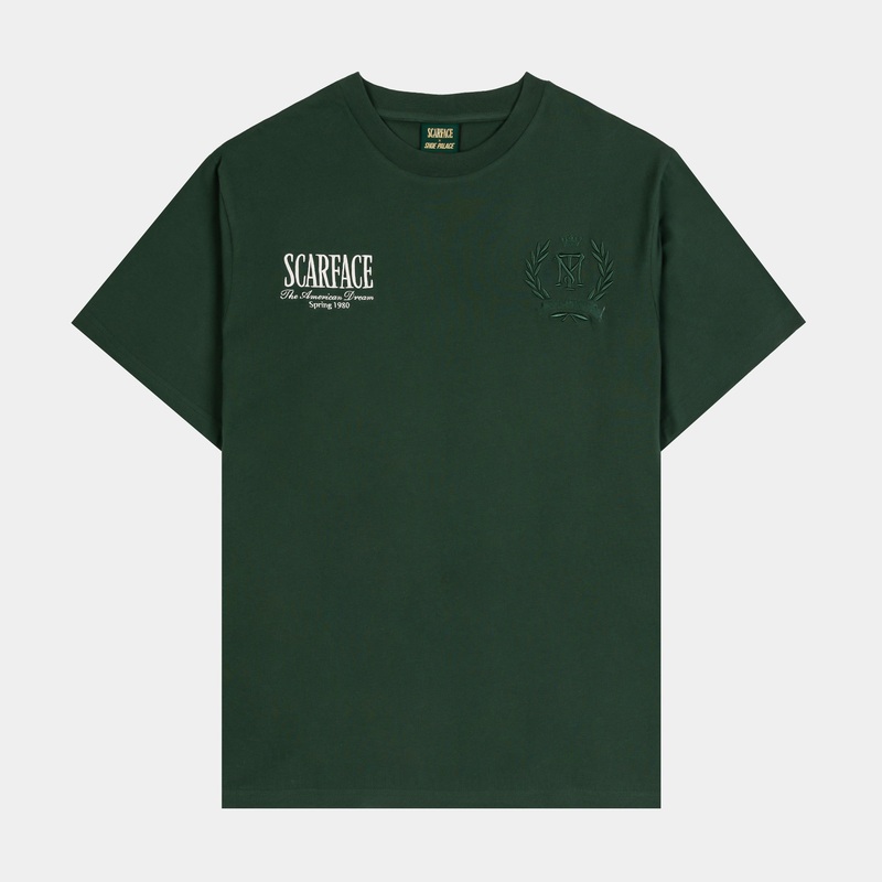 SP x Scarface Respect Mens Short Sleeve Shirt (Green/Brown)
