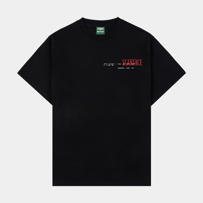 SP x Scarface Say Hello Mens Short Sleeve Shirt (Black/Red)