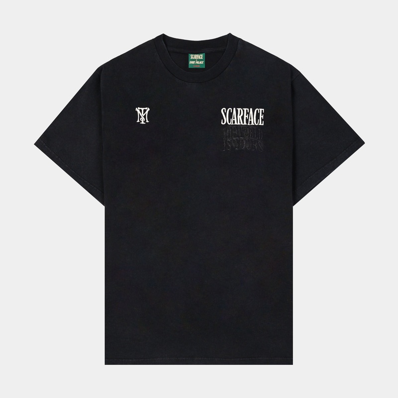 SP x Scarface TWIY Mens Short Sleeve Shirt (Black/Taupe)