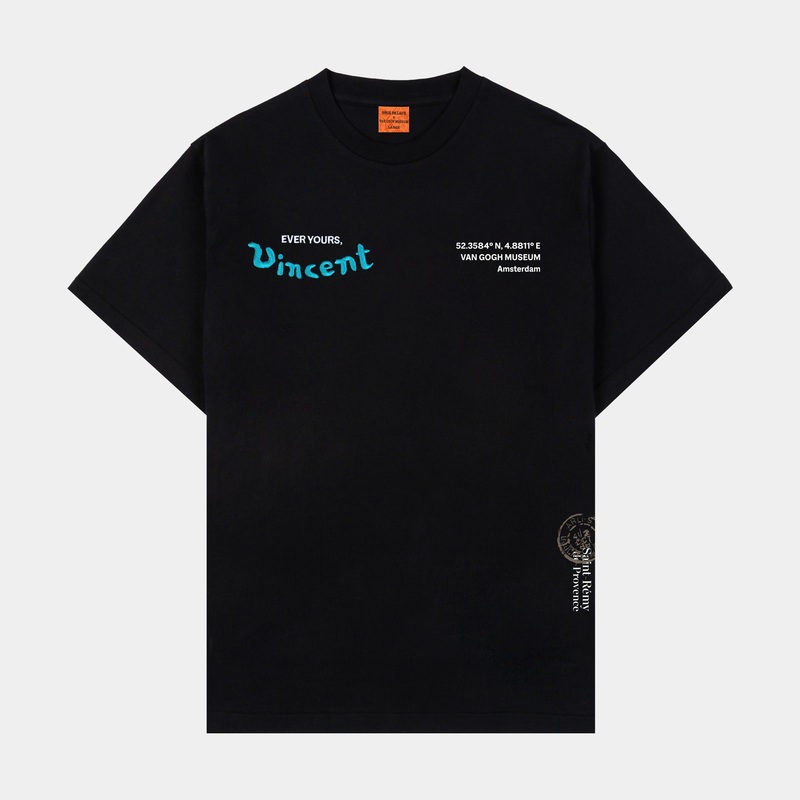 SP x Van Gogh Museum Almond Mens Short Sleeve Shirt (Black/Teal)