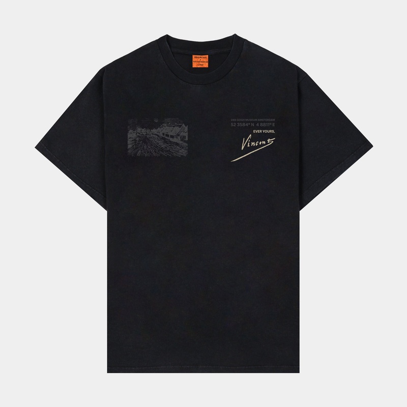 SP x Van Gogh Museum Auvers Mens Short Sleeve Shirt (Black/Beige)