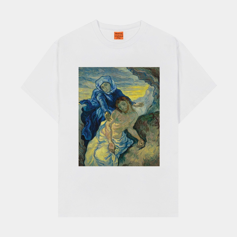 SP x Van Gogh Museum Blue Skies Mens Short Sleeve Shirt (White/Blue)