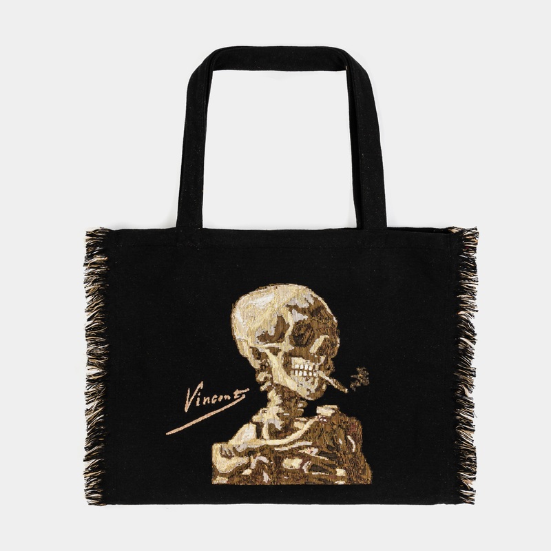 SP x Van Gogh Museum Skull Tote Mens Bag (Black/Beige)