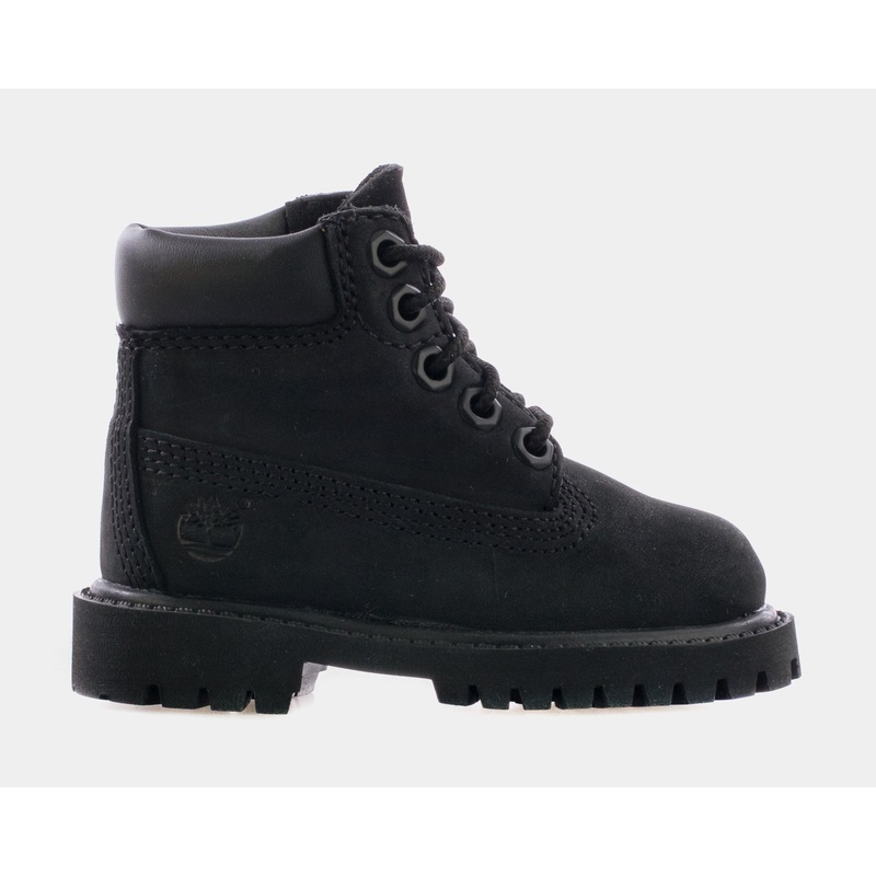 6-Inch Premium Waterproof Infant Toddler Boots (Black Nubuck)