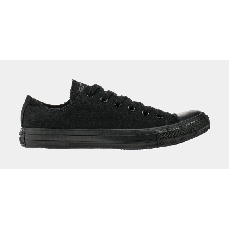 Chuck Taylor All Star Classic Colors Low Solid MonoChrome Canvas Mens Lifestyle Shoes (Black)