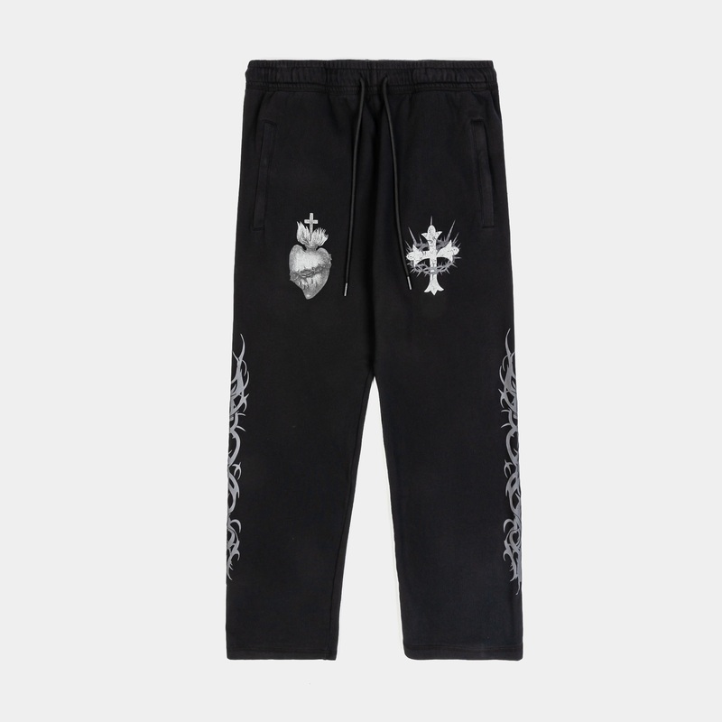 Cross Joggers Mens Sweatpants (Washed Black)