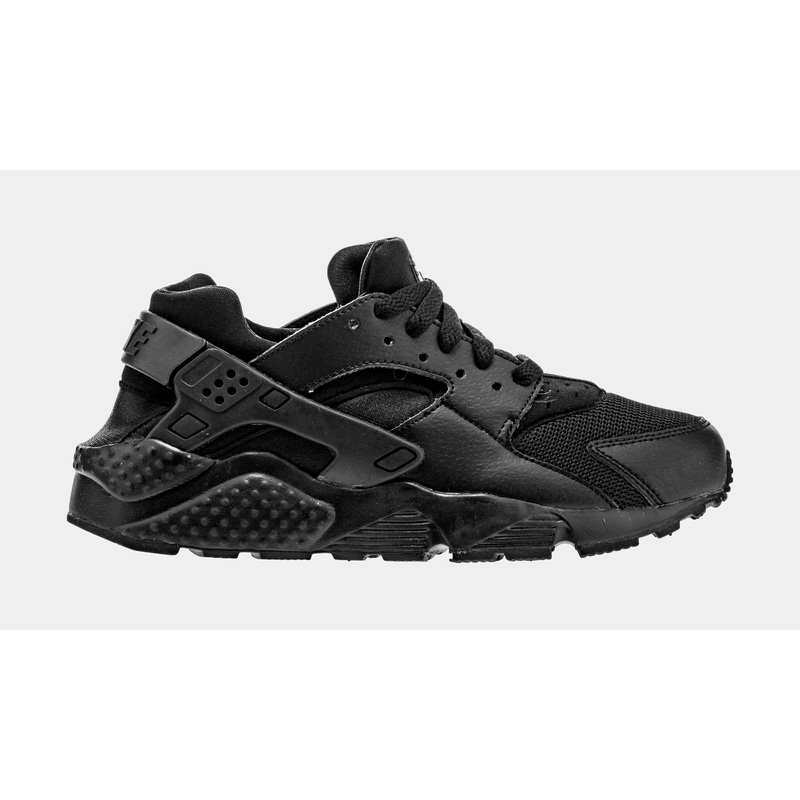 Huarache Run Grade School Running Shoes (Black)