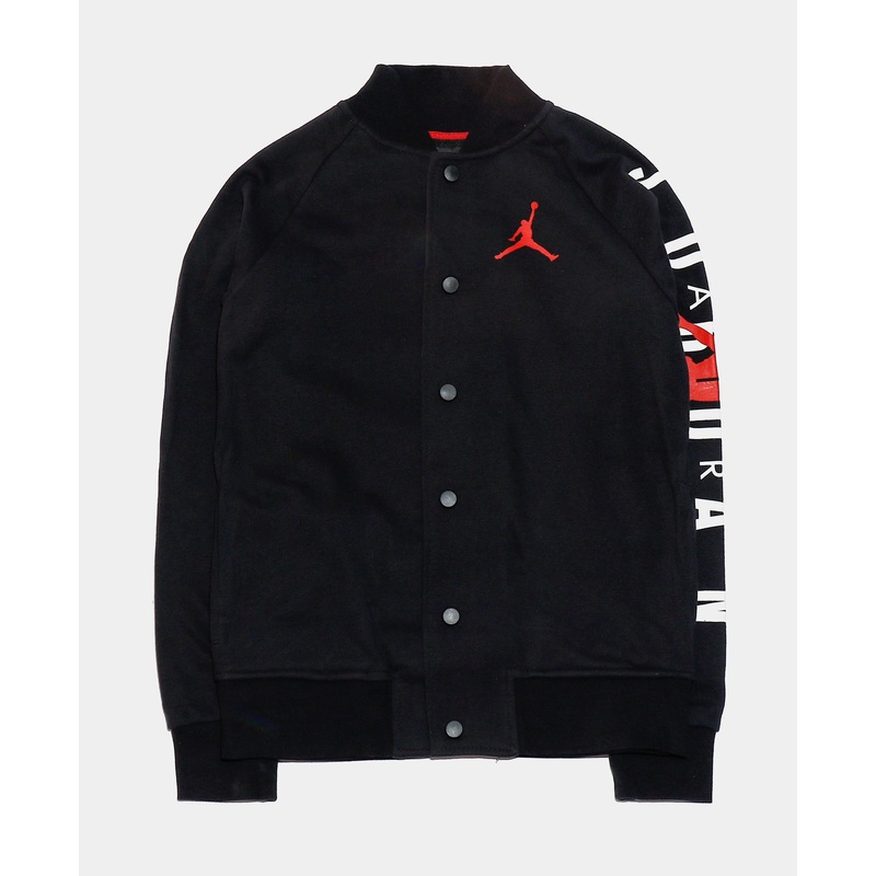 Jumpman Stadium Jacket Grade School Jacket (Black/Red)