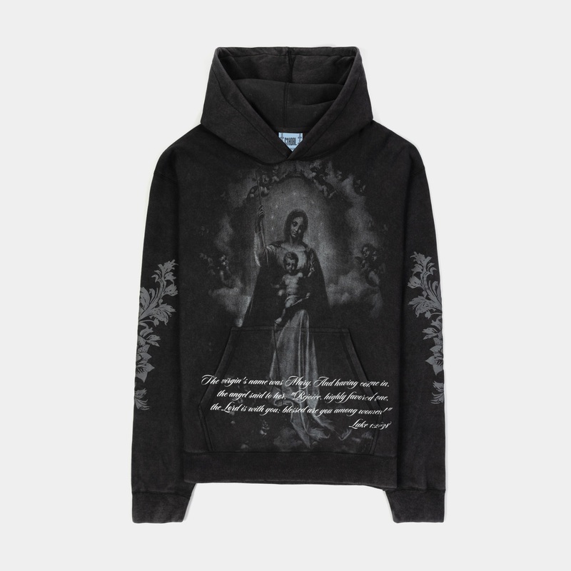 Mary Pullover Mens Hoodie (Dark Grey)