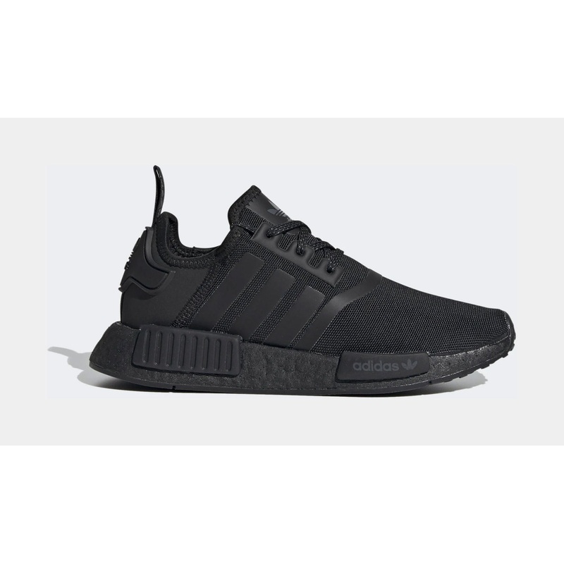NMD_R1 Grade School Running Shoe (Black/Black)