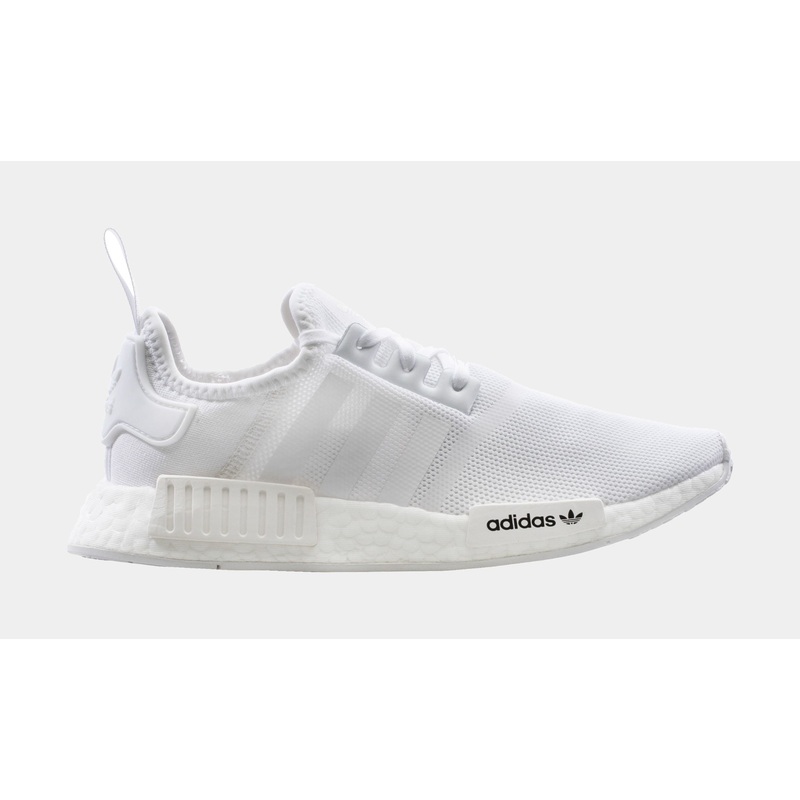 NMD R1 Grade School Running Shoe (White)