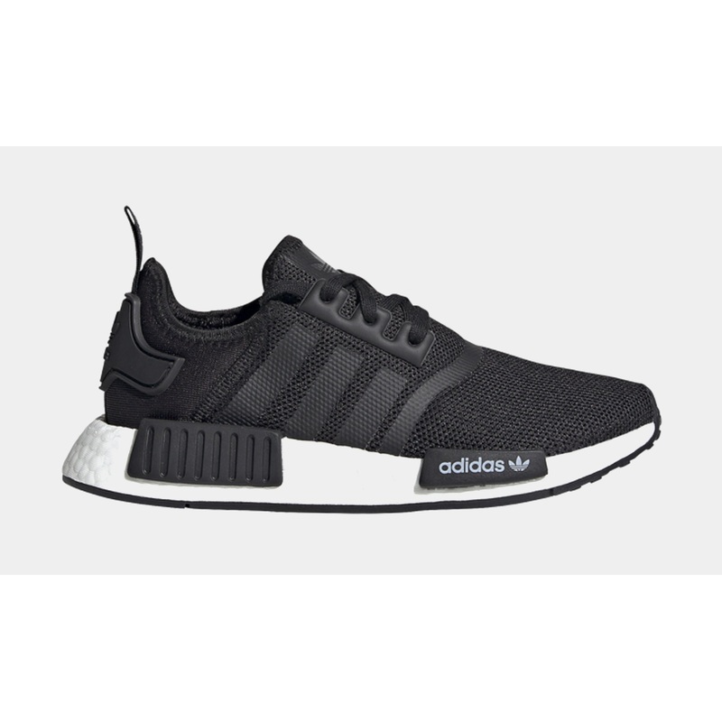 NMD R1 Grade School Running Shoes (Black/White)