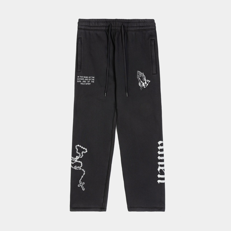 Prayer Joggers Mens Sweatpants (Washed Black)