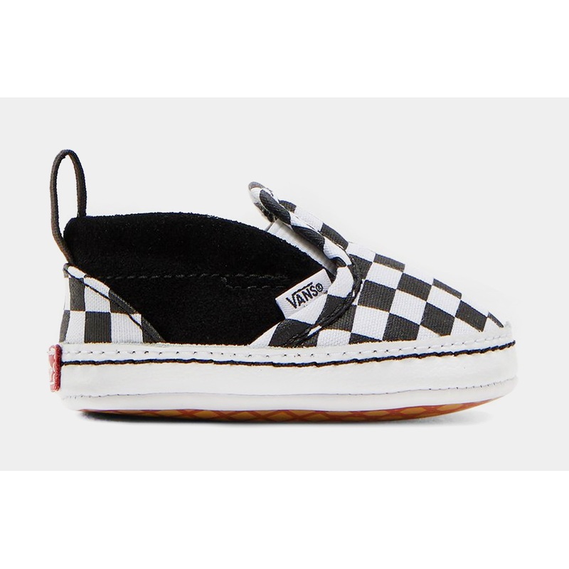 Slip On V Crib Infant Skate Shoes (Black/White)