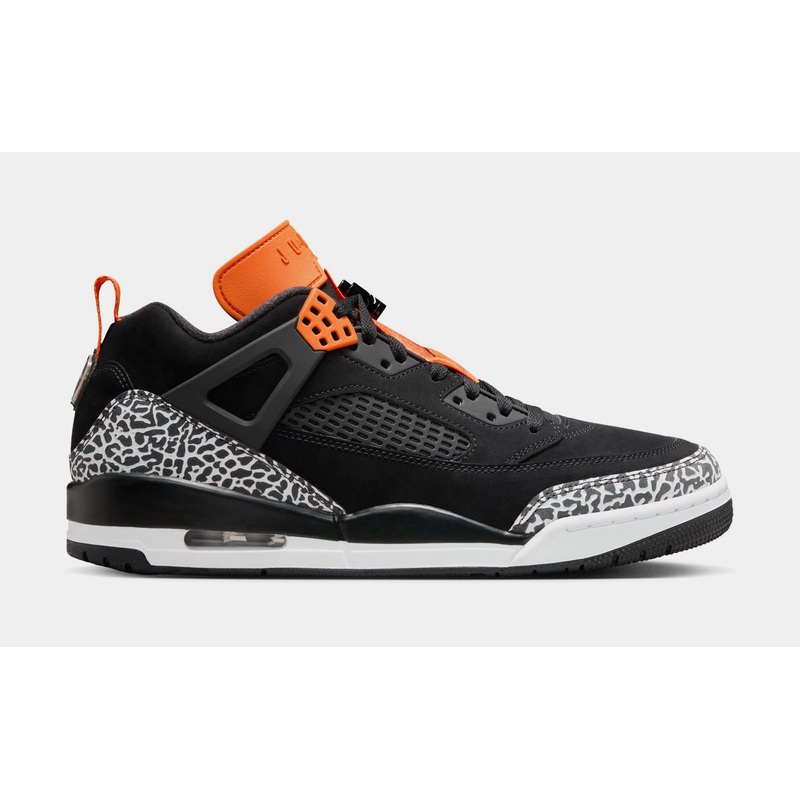Spizike Low Mens Basketball Shoes (Black/Starfish/White)