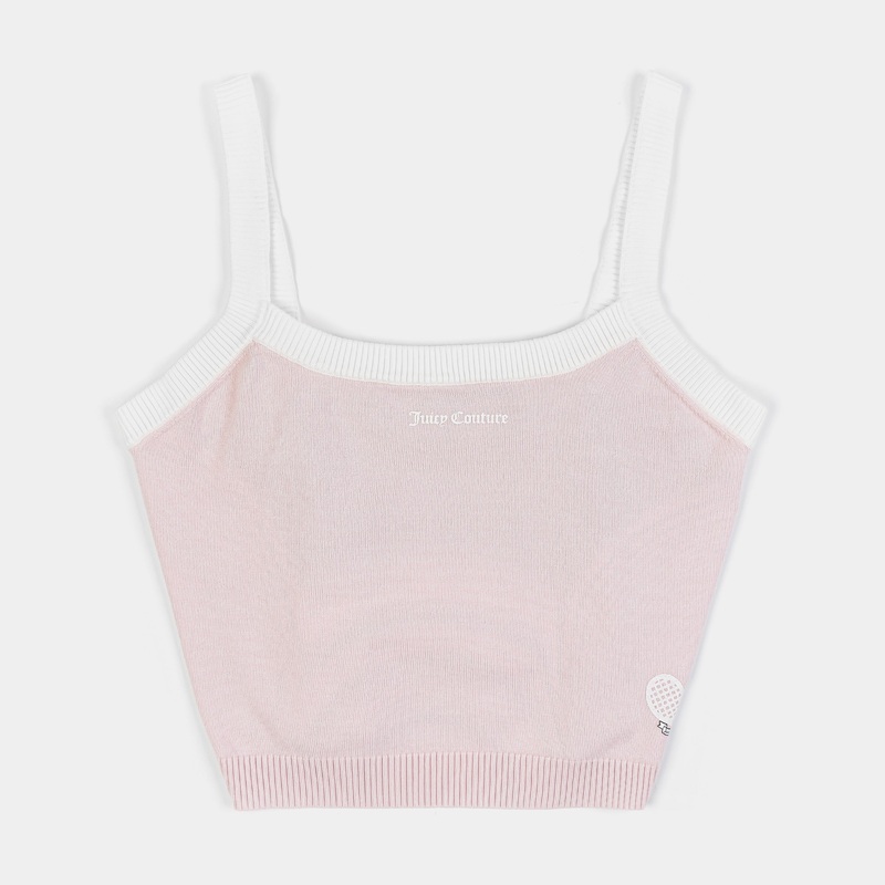 Tennis Sweater Tank Womens Short Sleeve Shirt (Pink/White)